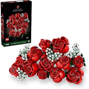 822-Piece LEGO Icons: Botanical Collection Bouquet of Roses $48 + Free Shipping
