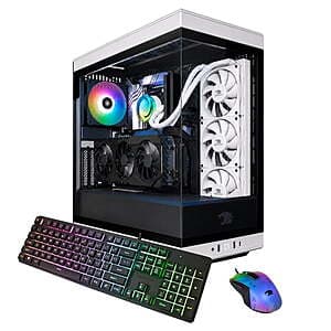 iBUYPOWER Y40 Gaming Desktop (White): Ryzen 9 9900X, 32GB RAM, RX 9070XT GPU $1749 + Free S&H