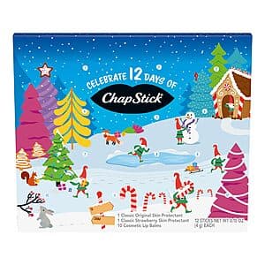 ChapStick Holiday 12 Day Advent Calendar Lip Balm Gift Set (includes 12 flavors) $11.05 w/ Subscribe & Save