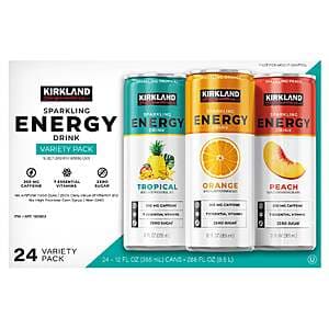Costco In-Warehouse Only: 24-Ct 12oz. Kirkland Signature Sparkling Energy Drink $13 (Pricing/Availability May Vary)