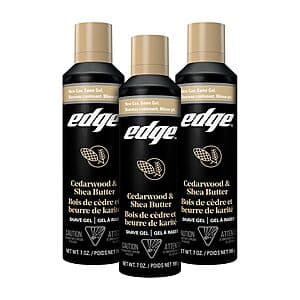 3-Pk 7oz. Men's Edge Shaving Gel (Cedarwood & Shea Butter) $8.25 w/ S&S