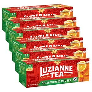 6-Pk. 24-Count Luzianne Decaffeinated Iced Tea Bags $12.75 w/ S&S
