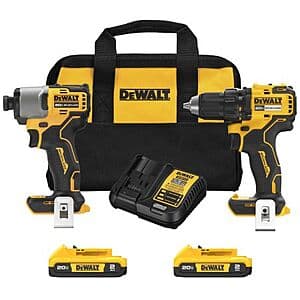 DeWALT 20V MAX Brushless Cordless Drill/Driver & Impact Driver Combo Kit $150 + Free Pickup