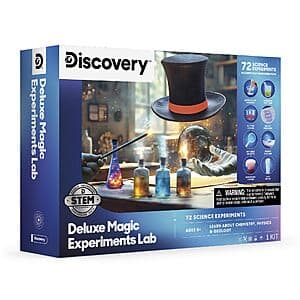Discovery Magic Science Lab Toy for Kids w/ 72 STEM Experiments $12.15