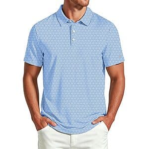 ZITY Men's UPF 50+ Short Sleeve Golf Polo Tee (Various) $10