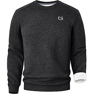 G Gradual Men's Fleece Lined Midweight Crewneck Sweatshirt (various colors) $18