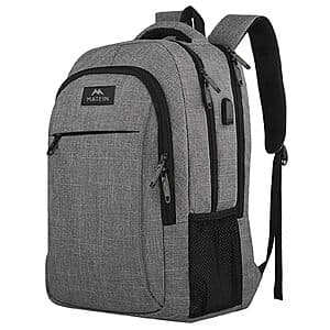 MATEIN Travel Laptop Backpack (Grey) $17.15