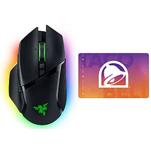 Razer Basilisk V3 Pro Wireless Mouse (Black) + $25 Taco Bell eGift Card $89 & More + Free S&H
