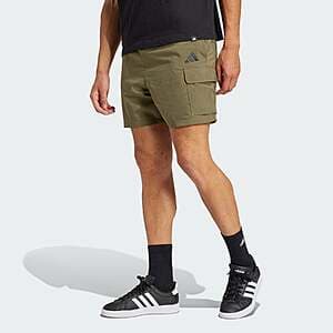 adidas Men's Essentials Small Logo Cargo Chelsea Shorts (Blue or Olive) from $15 + Free Shipping
