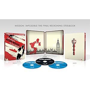 Mission: Impossible The Final Reckoning: SteelBook (4K UHD + Blu-ray + Digital) $26.25