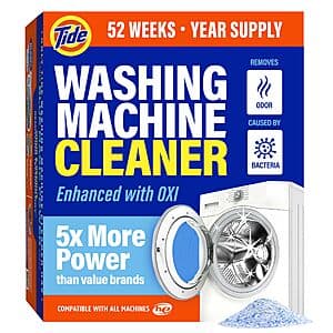 12-Pack Tide Washing Machine Cleaner w/ Oxi $16.60 w/ S&S