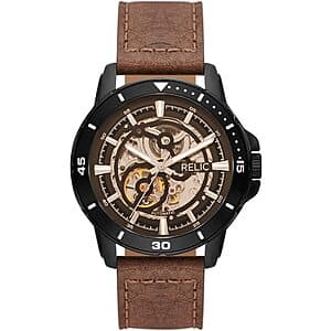 45mm RELIC by Fossil Men's Automatic Watch w/ Mechanical Movement & Skeleton Dial $69.75 + Free Shipping