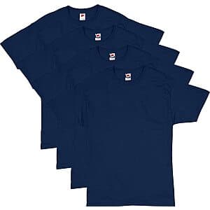 4-Pack Hanes Men's Comfortsoft T-Shirt (Navy) $10