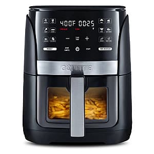 6-Qt Gourmia Digital Window Air Fryer w/ 12 Presets (Black/Stainless Steel) $40 + Free S&H