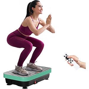 TISSCARE Vibration Plate Exercise Machine w/ 4 Preset Programs & 99 Speed Levels $45 + Free S&H