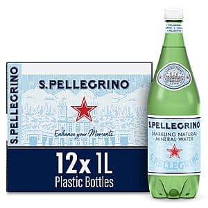 12-Pack 33.8-Oz S.Pellegrino Sparkling Natural Mineral Water $12 w/ Subscribe & Save