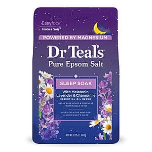 3-Lbs. Dr Teal's Melatonin Sleep Soak with Essential Oil Pure Epsom Salt $3.75 w/ Subscribe & Save