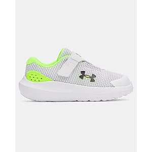 Under Armour Baby & Toddler Boys' UA Surge 4 AC Shoes (White/Hyper Green/Black) $16 & More + Free Shipping