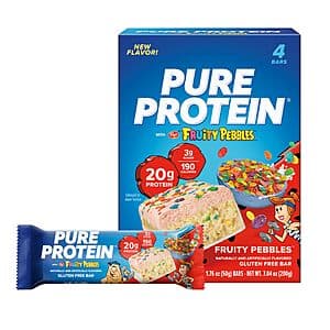 4-Pack 1.76-Oz Pure Protein Bars (Zig Zag Cake, Fruity Pebbles) $4.70 w/ Subscribe & Save