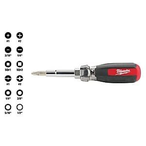 Milwaukee 13-in-1 Multi-Tip Cushion Grip Combination Screwdriver $12.95 & More + Free Shipping