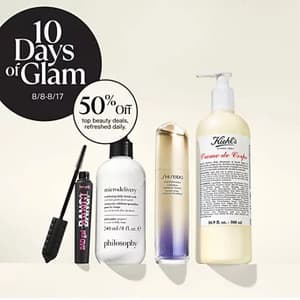 Macy's 10 Days of Glam: Select Top Beauty Products (Lancome, Clinique & More) 50% Off + Free S/H (Aug. 8 - Aug. 17)