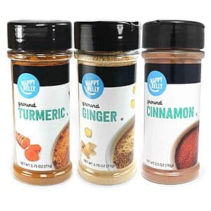 3-Pack 2.5-Oz Happy Belly Wellness Spice Set (Cinnamon, Ginger & Turmeric) $5.25 w/ S&S
