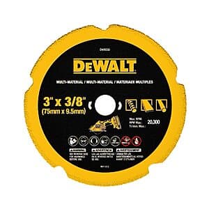 DEWALT 3" x 3/8" Diamond Cut Off Blade $8.95