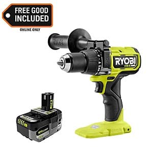 RYOBI ONE+ HP 18V Brushless 1/2" Hammer Drill + 4.0Ah HP Battery $129 + Free S&H