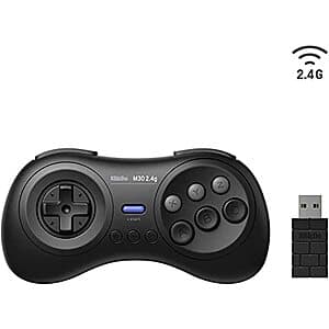 8Bitdo M30 2.4G Wireless Gamepad for Sega Genesis / Mega Drive Mini (Black) $17.25