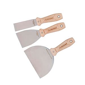 Select Home Depot Stores: 3-pk Husky Wooden Handle Putty Knife & Scraper Set $5.50 (In-Store Only)