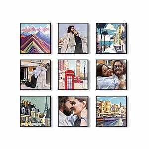 TilePix 8×8 framed photo print with customizable image.