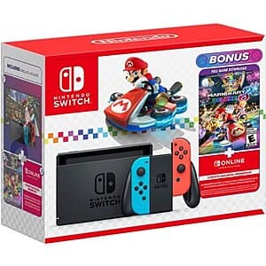 64GB Nintendo Switch Console w/ Red and Blue-Cons (Mario Kart 8 Deluxe Bundle) $225 + Free Shipping