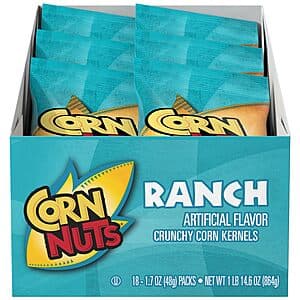 18-Pack 1.7-Oz Corn Nuts Crunchy Corn Kernels (Ranch) $9.50 w/ Subscribe & Save