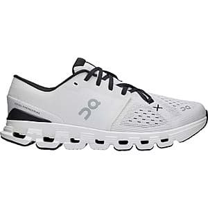 On Cloud X 4 training sneaker in a neutral colorway, showing the side profile of the shoe with the characteristic Cloud cushioning sole.