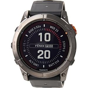 51mm Garmin Fenix 7X Pro Multisport GPS Solar Smartwatch (Black) $400 + Free Shipping