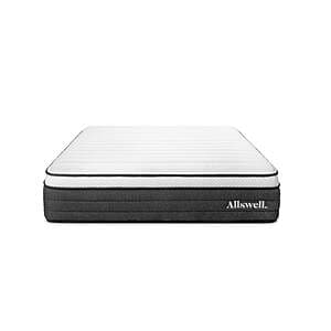 Allswell California King mattress in its bed-in-a-box packaging ready for delivery.