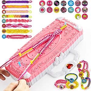 TQRAZ Kids' Bracelet Making Kit (Pink or Purple) $4.55