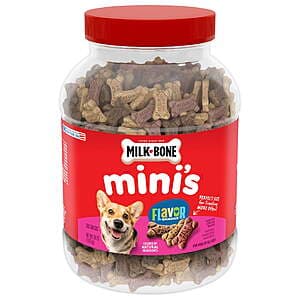 36-Oz Milk Bone Flavor Snacks Mini’s Dog Biscuits $4