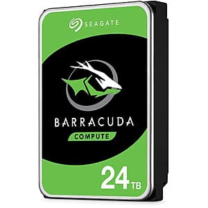 24TB Seagate BarraCuda 3.5" 7200 RPM 512MB Cache CMR Internal SATA Hard Drive $250 + Free Shipping
