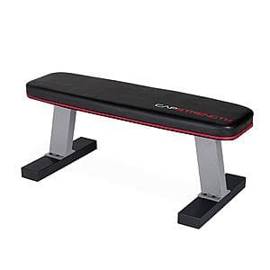 Cap Barbell Heavy Duty Flat Utility Bench (600 lbs. Capacity; Black/Gray) $50 + Free S&H