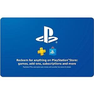 $100 Sony PlayStation Store Gift Card $88 (Email Delivery)