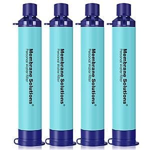 4-Pack Membrane Solutions Personal Water Filter Straws $15.60 w/ Subscribe & Save + Free Shipping