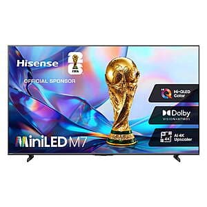 55" Hisense Class M7 Series Mini-LED 4K UHD Smart Google TV (2026 Model, 55M7QG) $298 + Free Shipping
