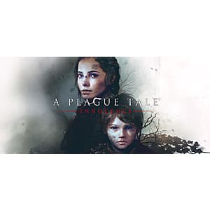 A Plague Tale: Innocence game cover art featuring the main characters from the story-driven narrative adventure game.