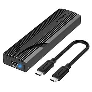 SABRENT USB Type-C 10Gbps M.2 NVMe SSD Tool-Free Enclosure (up to 8TB) $15