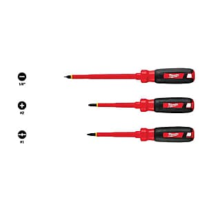 3-Piece Milwaukee 1000-Volt Insulated Screwdriver Set $16.95 + Free Shipping