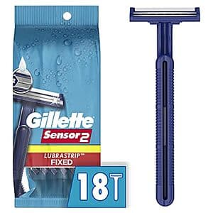 Prime Members: 18-Count Gillette Men's Sensor2 Disposable Razors $5.40 w/ Subscribe & Save + Free Shipping