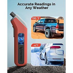 Prime Members: Etenwolf T300 Digital Industrial Tire Pressure Gauge (Orange) $4 + Free S/H