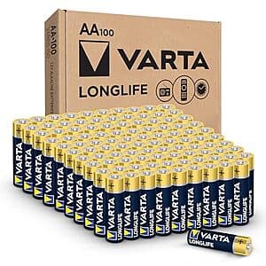 100-Count VARTA Longlife Alkaline Batteries: AAA $14.15, AA $14.70 w/ Subscribe & Save