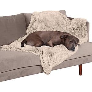 Prime Members: Furhaven Large Waterproof Faux Fur & Velvet Pet Throw (Taupe) $9.70 + Free S/H